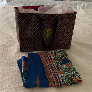 Tory Burch Something Wild Multicolor Silk Scarf